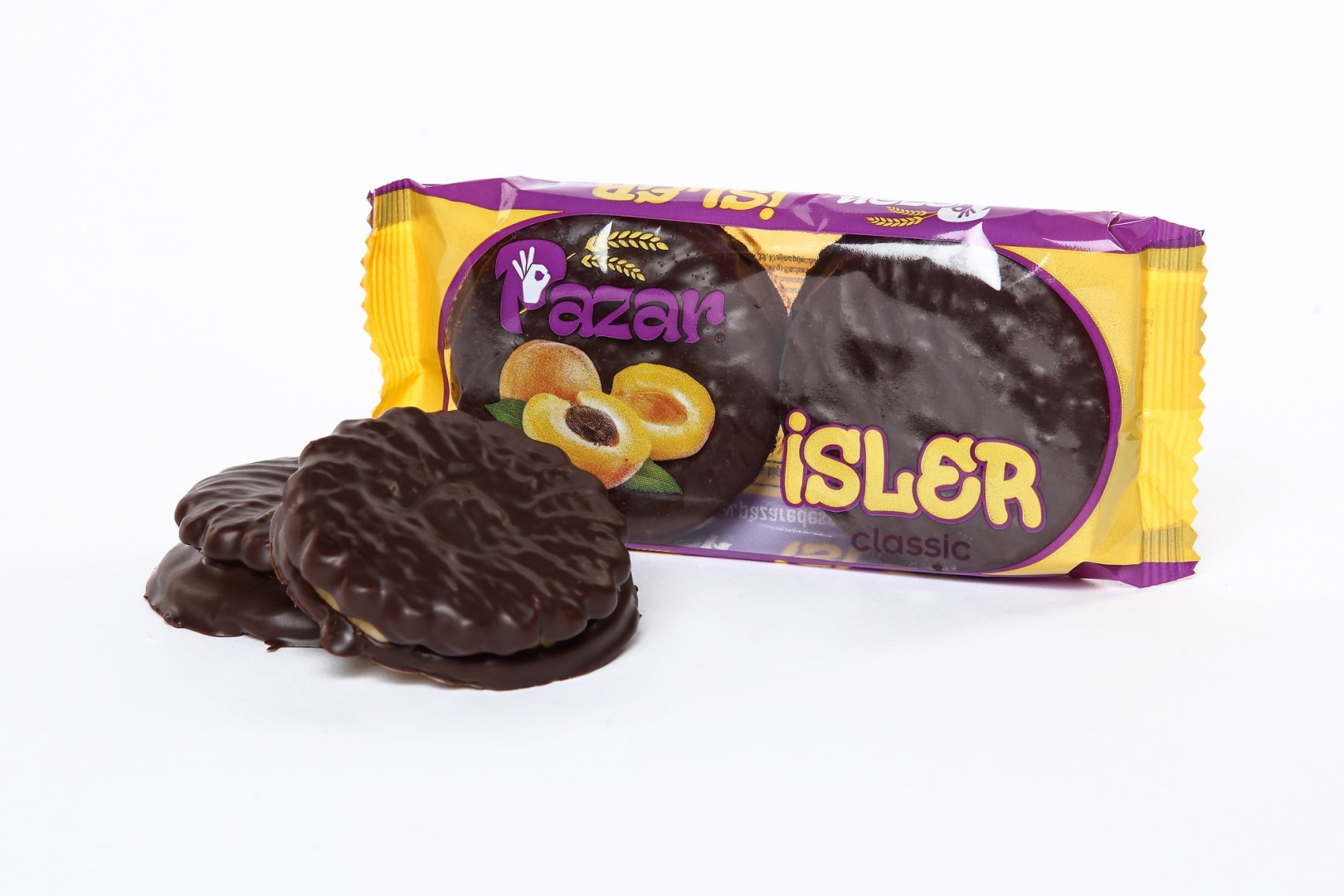 Ischler au chocolat noir Pazar 76g +2 pièces