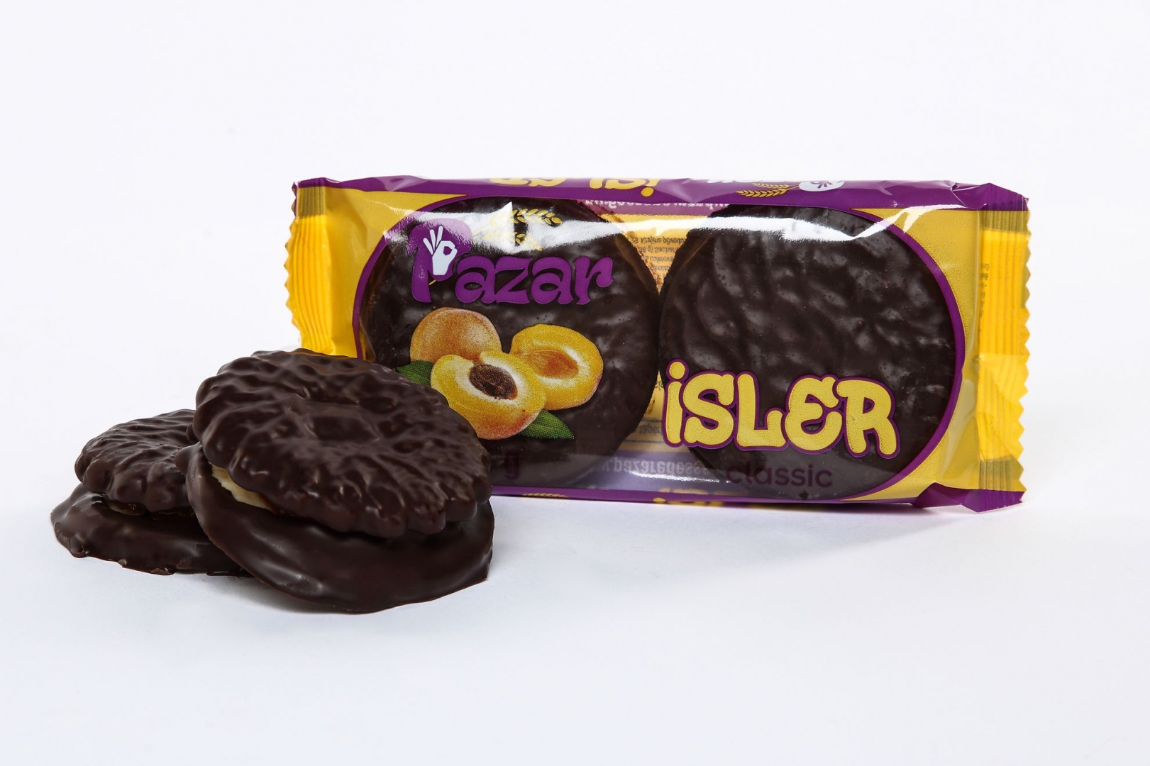 Ischler au chocolat noir Pazar 76g +2 pièces